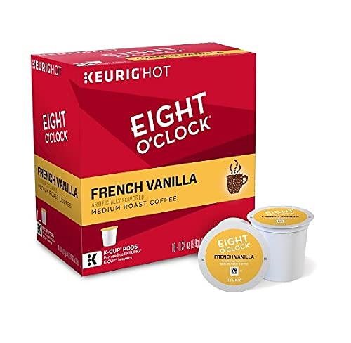 Keurig Coffee Pods K-Cups 16 / 18 / 22 / 24 Count Capsules ALL BRANDS / FLAVORS (24 Pods Eight O'Clock - French Vanilla Coffee)