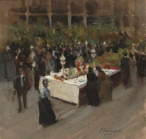 Affiche toile La Mostra Dei Fiori John Lavery décoration murale 60x90