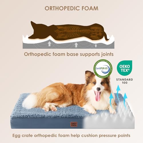 Image of EHEYCIGA Orthopedic Dog Bed Extra Large with Removable Washable Cover, 44IN