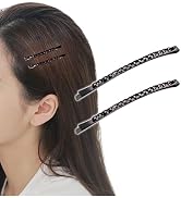 Amazon | [Herbeluemily] 黒ピン ヘアピン ラインストーン 2本セット