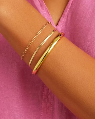 gorjana - Paseo Cuff - 18k gold plated brass - Multiple size choices - Polished finish - Hinge closure - Enhancing a casual look2