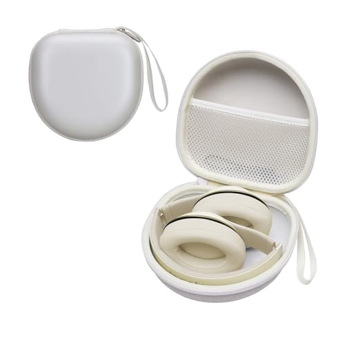 Headphone Case Compatible with JBL/Beats/BERIBES/Jlab/Picun/TOZO/KVIDIO/Soundcore Anker/Skullcandy Noise Cancelling Over-Ear Headphones, Pearl Cream