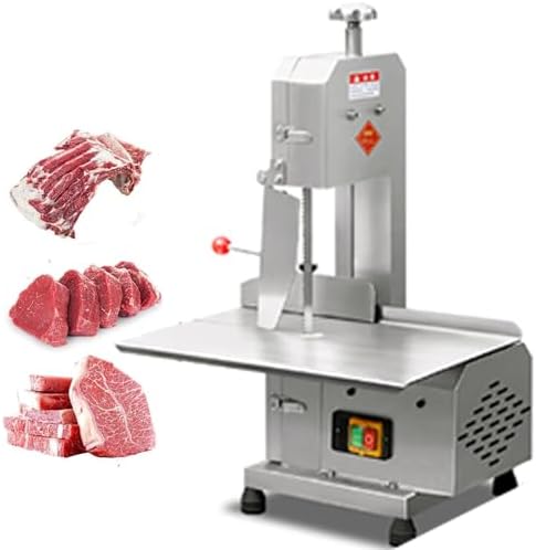 Commercial Meat Cutter and Bone Saw Machine, 750W High-Power Electric Cutter for Supermarkets, Restaurants, and Home Kitchens
