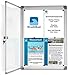 Schaukasten Premium für Innenbereiche - Infokasten Aushang Aushangkasten Acrylglas - Magnetische & beschreibbare Rückwand - Flügeltür mit Zylinderschloss - Rahmen aus Aluminium (Für 4 x A4)