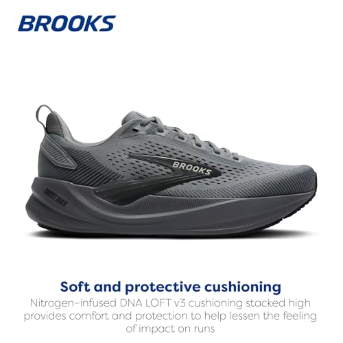 Brooks Men’s Ghost Max 4 Neutral Running & Walking Shoe - Grey/Grey/Ebony - 11 X-Wide by Brooks - Used condition - Image 2