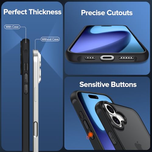Image of ivoler 3-in-1 Case for iPhone 17 6.3 inch, Black
