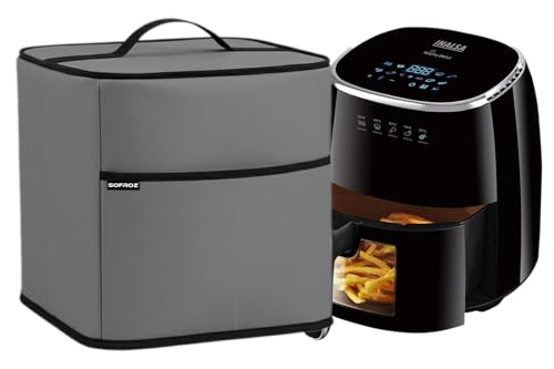 Image of Oven Air Fryer Top Cover with 2 Storage Pockets Inalsa 5.5L - Dustproof & Waterproof, Washable Protective Cover for Kitchen Appliances Inalsa 5.5L (Grey)