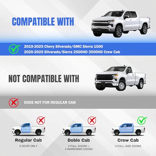 Estribos 6.5" para Chevy Silverado/GMC Sierra 2019-2025 miniatura 2
