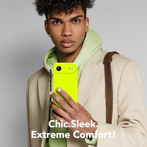 Image of Magnetic for iPhone Air Case, Compatible with MagSafe, [Full Camera Protection][Screen Protector] Silicone Shockproof Protective Phone Case for iPhone 17 Air 6.5 inch, Fluorescent Green