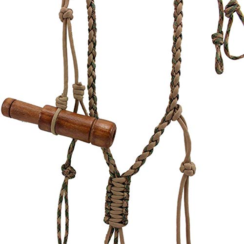 PETIT MANON Duck Call Lanyard - Hunting Decoy Rope with Adjustable Hand Braider Loops, 550LB Paracord Goose Dog Calls for Predator Whistle Hunter Game(Black)