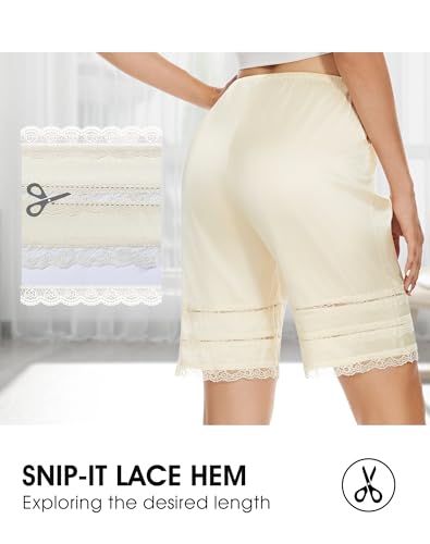 Image of MANCYFIT Pettipants for Women Under Dress, Long Culotte Slip