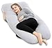 Ang Qi 55 inch Full Body Pregnancy Pillow with Washable Cotton Cover, U Shaped Maternity Pillow, Grey