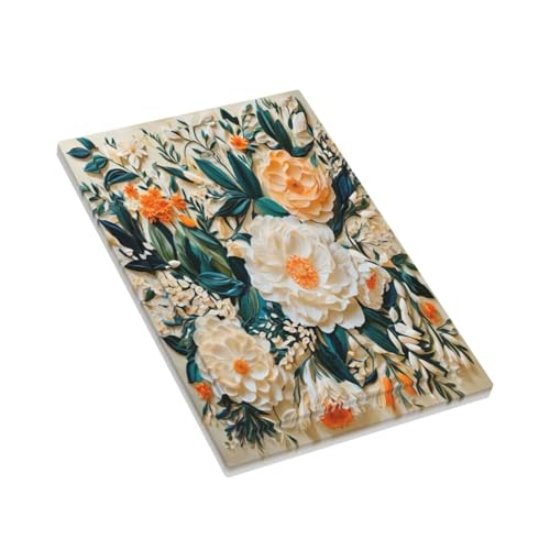 Decorative Switch Covers Plate Rustic Big Flowers Abstract Floral 1 Gang No Device Single Blank Outlet Covers Wall Plate Cover Light Switch Plate Electrical Faceplate for Country Home Decor