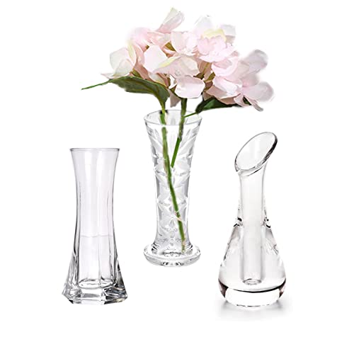 Clear Plastic Acrylic Vase Esmiome - Bud Vase 3Pcs/Set Modern, Single Rose Vases, Small Vases For Flowers Crystal Cute Cheap Bulk Skinny Centerpieces Wedding, Home Table Decor #TOP7