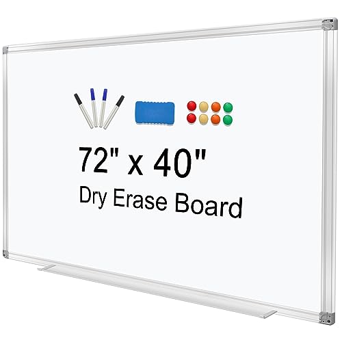 H-Qprobd Dry Erase Board for Wall 72"x40" Aluminum Presentation M...