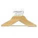 Produktbild Mojawo 10er Set Holz-Kleiderbügel mit Hosenstange Hosenbügel Bügel antirutsch beschichtet Länge 44,5 cm