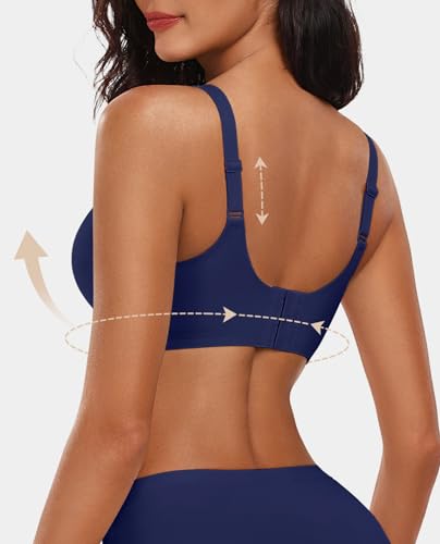 Image of OEAK Womens Wireless Jelly Bras Push Up Bralette Full Coverage No Underwire Bra Comfortable Everyday Seamless Tshirt Bras