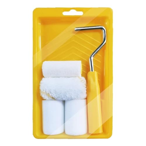 Rzjzgz Mini Foam Paint Roller Painting Decorating Touch Up Trim Kit 2 Inch Small Paint Roller Tray Set With High-Density Foam Roller Covers, Mini Wool Brush,2" Paint Frame, Pack Of 6 #TOP6
