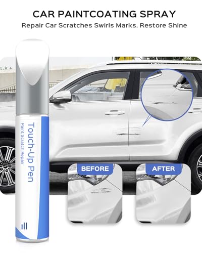 Touch Up Paint Compatible with Kia Exact Match Chips and Nicks Touch Up (Glacial White Pearl Tricoat(GWP) Compatible with K5/Sorento/Sportage/Telluride)