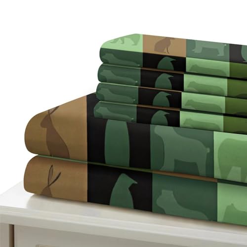 Housse de couette patchwork d'animaux 3D microfibre avec zip