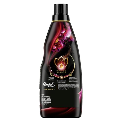 Image of Comfort Perfume Deluxe After Wash Fabric Conditioner Desire 850 ml|| Liquid Fabric Softener with Fine French Fragrance for Freshness|| Softness & Shine
