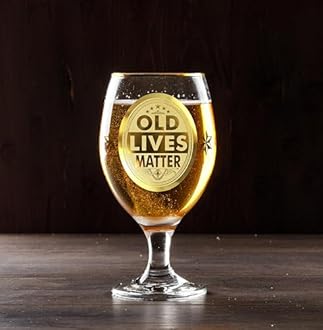 CROWNLY CRYSTAL® Gifts for Older Men Personalized Unique Birthday and Christmas Beer Glass