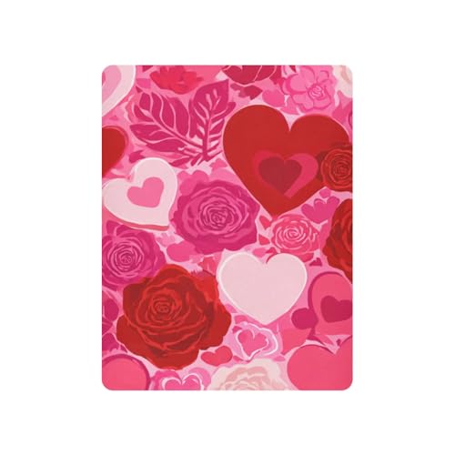Image of Crib Sheet Breathable Soft Crib Mattress Sheet for Baby Toddler Boys Girls Fitted Crib Sheet Fit Standard Crib Mattress 52 x 28 Inch Pink Love and Rose Valentine