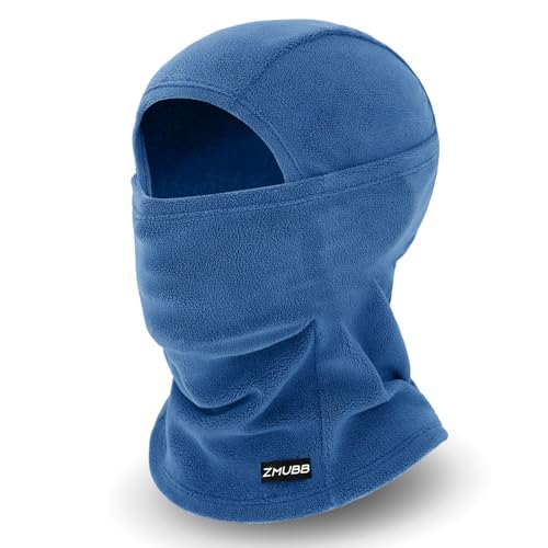 La Mejor Selección de Pasamontañas para Niño Top 10. 44 Pasamontañas de forro polar para niños, máscara para el cuello para niños y niñas, cubierta facial resistente al viento para clima frío, esquí, ciclismo, Real, Talla única