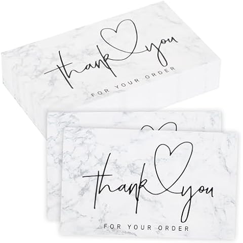 50 Pack Small Thank You Cards by Difistik Cover