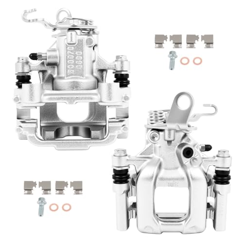 Image of SCITOO Rear Left & Right Brake Calipers With Bracket 19B6384 19B6385 Compatible For Audi For A3 / For A3 Quattro, For VW For TYPE 1 / For Eos /For Golf /For GTI /For Jetta /For Passat