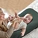 Beisurznga Baby Lounger for Newborn - Snuggle Cozy Me Lounger | Breathable Soft Cotton, 0-24 Months Portable Playtime Baby Nest, Newborn Baby Essentials Gifts- Moss (1 Lounger + 1 Cover)
