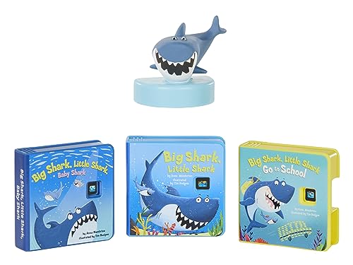 little tikes Story Dream Machine Story Collection - The Big Shark, Little Shark Collection - 3 Storytime Books and 1 Audio Play Character - for Toddlers and Kids, Toy for Girls and Boys Ages 3+ Years