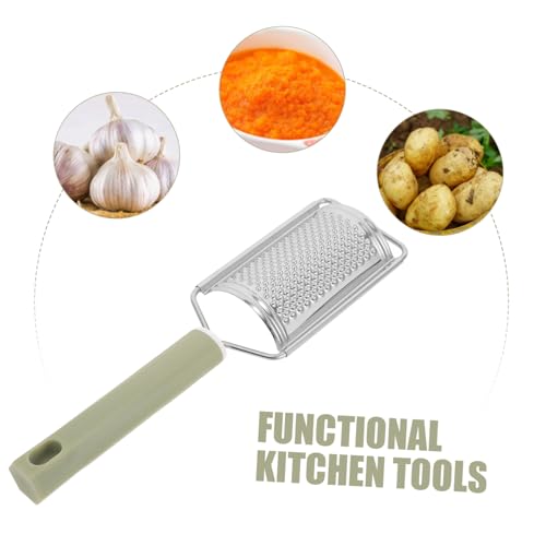 Rallador de acero inoxidable ABOOFAN con mango plástico verde miniatura 7