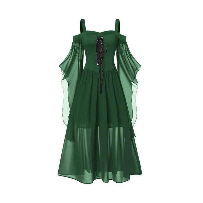 Halloween Costumes Women Adult Dresses Gothic Skeleton Party Vintage Dress — image 1