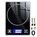 Küchenwaage Digital mit 15 kg Tragkraft, 5 Einheiten in g/ml/fl'oz, Präzise Waage Küche mit Großem Display, Dual Power (USB-C/Batterie), 1g Hochpräzise, Tara, Sicherheitsglas für Backen, Kochen