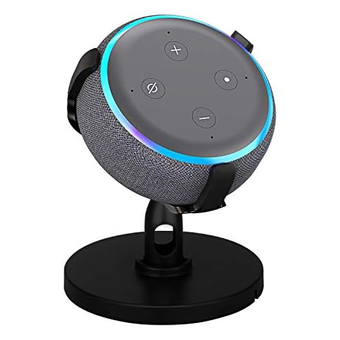 Timorn Echo Dot 3rd Holder: Dot 3rd Generation Bracket Stand Table Mount & 360° Adjustable Desktop Speaker Mounting Station for Smart Dot 3 & Dot Gen3 Accessories (Black) Cover