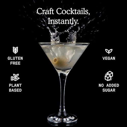 Image of SAYSO Dirty Martini Cocktail Sticks | Craft Cocktail or Mocktail in 1 Min, Just Add Water + Spirits (0g Sugar, 0 Calories, Vegan, Gluten-Free, Kosher, Non-GMO), 8 Single-Serve Mixers