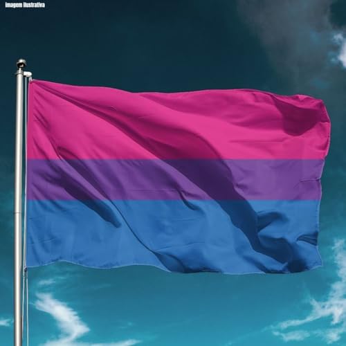 Bandeira LGBT Bissexual C/Anilhas 90 cm x 60 cm Cores Fortes