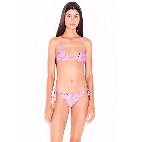 Biquíni Cortininha Calcinha Lacinho Bamboo Rose-PP