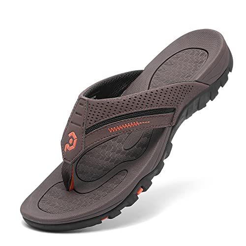 Image of Men's Flip-Flops, Thongs Sandals Durable Comfort Slippers for Beach