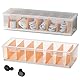 2er-Pack Datenkabel-Organisator, Kabelbox Transparent Kunststoff, Kabel Organizer Box Es Gibt 7 Herausnehmbare Trennwände, Cable Organizer die Individuell Angepasst Werden Können
