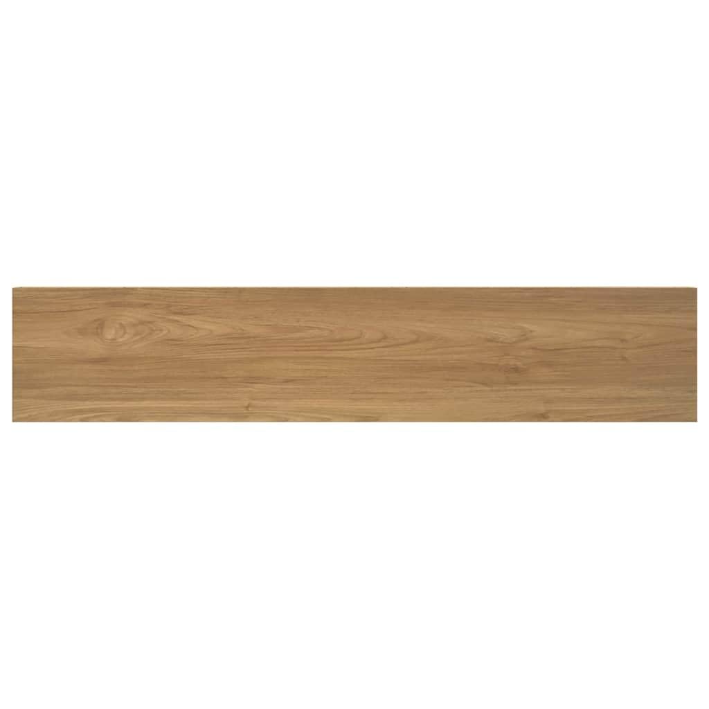 Regał ścienny, montowany na ścianie, brązowy, 120 x 23,5 x 4 cm, materiał drewnopochodny, regał wiszący do salonu, sypialni, kuchni, łazienki, nowoczesny design, trwały