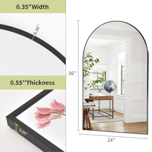 Beautypeak 24 Inchx36 Inch Arch Bathroom Mirror thumb #3