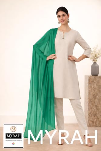 Image of MYRAH Chiffon Solid Casual Daily Use Dupatta For Women's & Girls Length - 2.50 Meter
