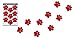 9 autocollants de voiture Rouge chat chien empreintes de pattes animal de compagnie drôle vinyle pare-chocs grand paquet pour bagages ordinateurs portables vélo moto murs caravane - ST002RD-3-DE