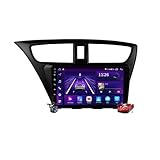 Android 15.0 Autoradio Stereo Navi mit 4G 5G WiFi DSP Carplay für H-onda Civic 9 2012-2017 Sat GPS Navigation 9 Zoll MP5 Multimedia Video Player FM BT Receiver,Lhd,M150S~2/64GB