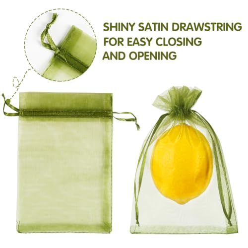 YQL 100Pcs 4"x6" Fruit Protection Bags,Fruit Netting Bags,Garden Netting Bags with Drawstring for Protecting Fruits and Vegetables