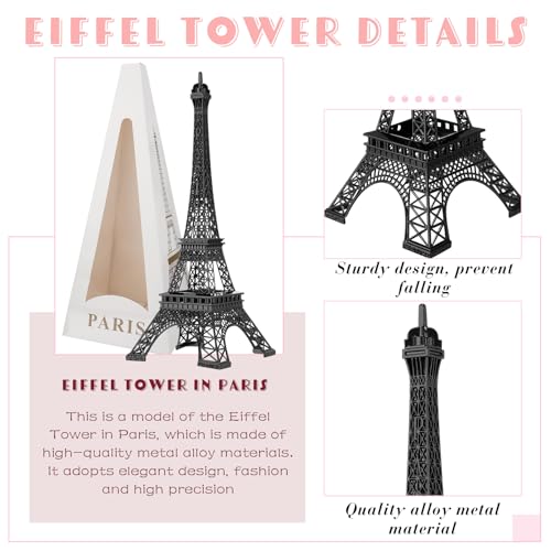 Estatua decorativa Torre Eiffel 12 piezas 15 pulgadas miniatura 4