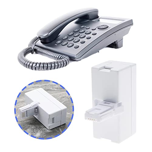 OTOTEC 2Pcs BT Plug Socket Telephone Cable Adapters Standard Telephone BT Male Plug to BT Female Socket Conversion Connector 53x24x22mm White - Image 4