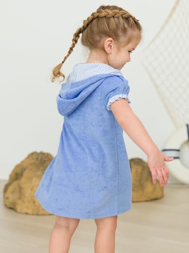 Image of RuffleButts Girls Terry Knit Full-zip Swim Cover-up - Swim Cover-Up